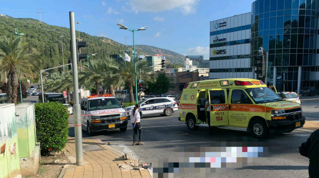 זירת התאונה ביקנעם עילית (צילום: תיעוד מבצעי מד"א)