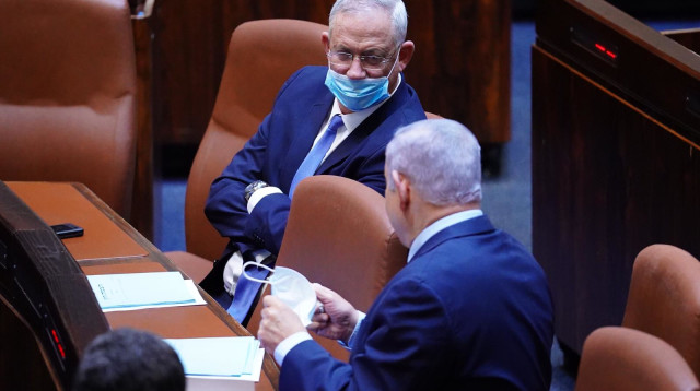 בנימין נתניהו, בני גנץ (צילום: עדינה ולמן, דוברות הכנסת)