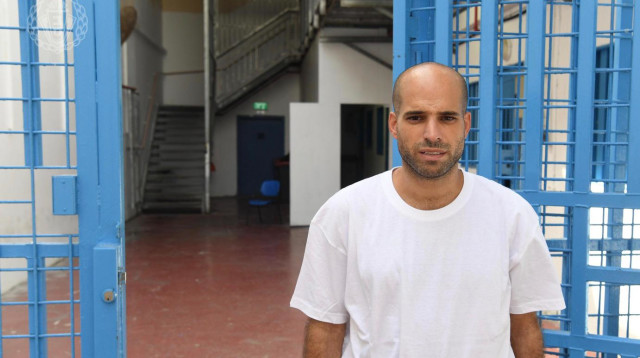 נתי חדד בכלא איילון (צילום: דוברות שב"ס)