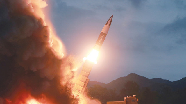 ניסוי טילים בקוריאה הצפונית (צילום: רויטרס)