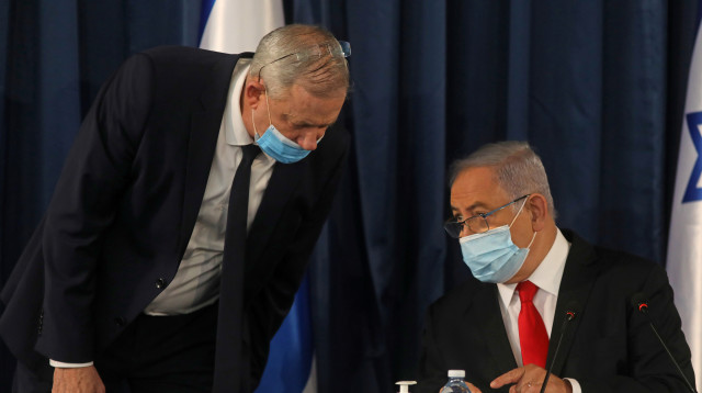 בנימין נתניהו, בני גנץ (צילום: אמיר כהן, רויטרס)