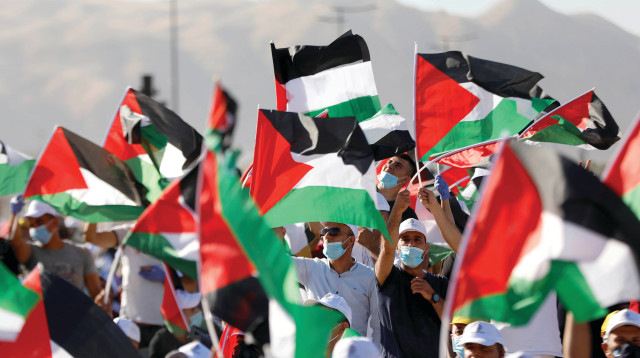 הפגנה נגד הסיפוח ביריחו (צילום: רויטרס)