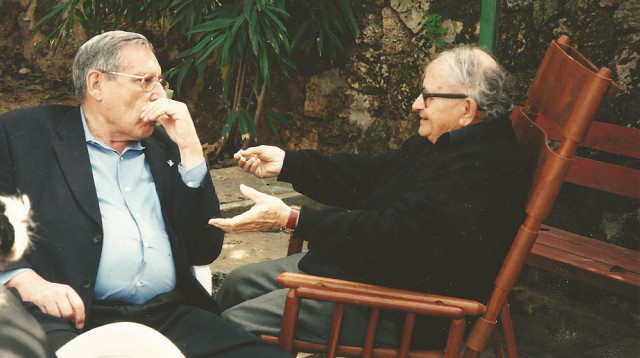 רחבעם זאבי ורפי איתן (צילום: נתן זהבי)