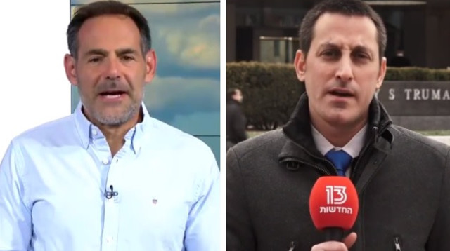 ברק רביד, דני רופ (צילום: צילום מסך חדשות 13)