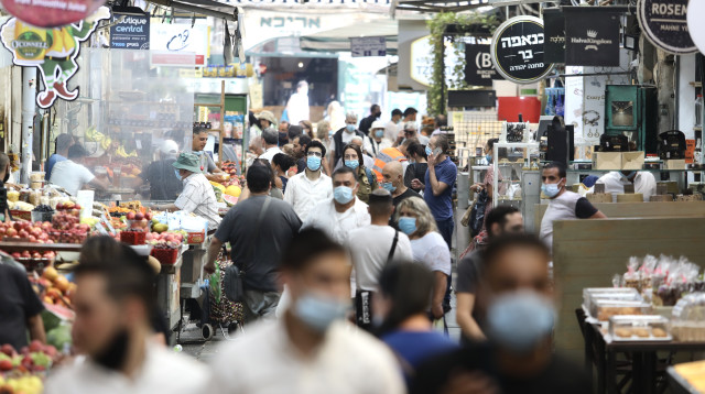 קורונה בישראל: שוק מחנה יהודה (צילום: מרק ישראל סלם)