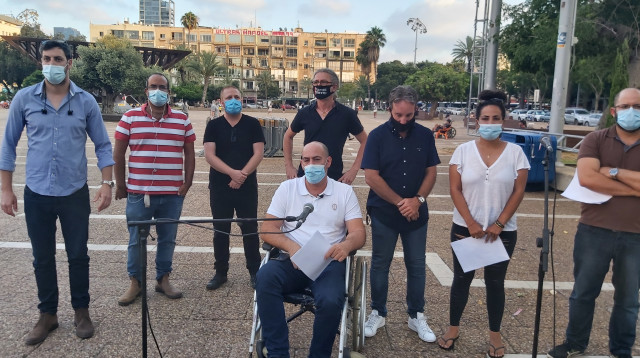 מסיבת העיתונאים של קבינט הקורונה (צילום: משה כהן)