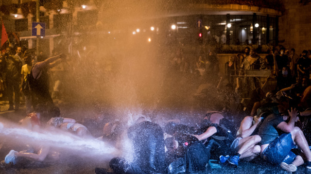 ההפגנה בבלפור  (צילום: יונתן זינדל, פלאש 90)