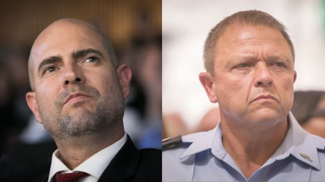 ניצב מוטי כהן, אמיר אוחנה (צילום: יונתן זינדל,אוליבייה פיטוסי,פלאש 90)