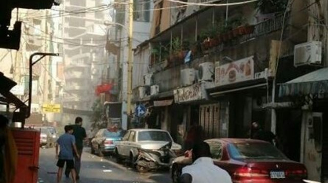 ההרס ברחובות ביירות בעקבות הפיצוץ בנמל (צילום: רשתות ערביות)