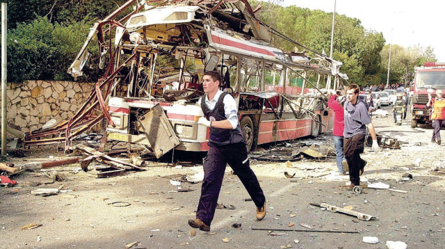 פיגוע קו 37 בחיפה (צילום: רונן לידור)