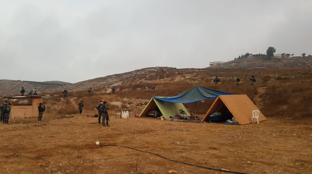 כוח מג"ב ליד יצהר (צילום: דוברות המשטרה)