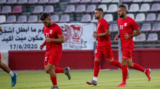 שחקני בני סכנין (צילום: מאור אלקסלסי)