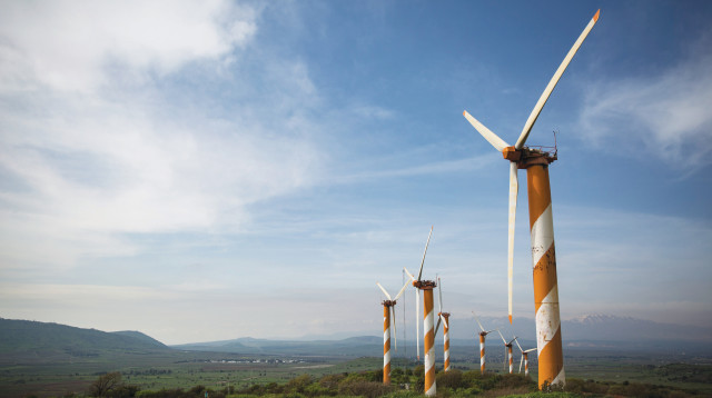 טורבינות רוח ברמת הגולן חשמל (צילום: הדס פרוש, פלאש 90)