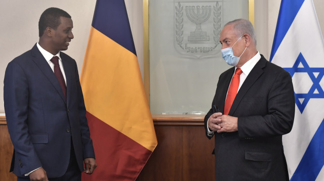 ראש הממשלה בנימין נתניהו וראש הקבינט של צ'אד (צילום: קובי גדעון, לע"מ)