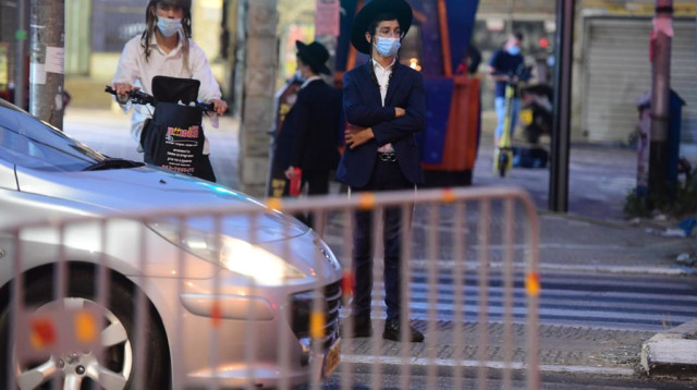 סגר קורונה בני ברק חרדי עוצר (צילום: אבשלום ששוני)