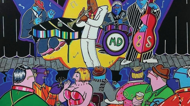 מועדון "עומאר כיאם" היפואי (צילום: איור: רינה מימון)