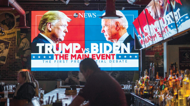 העימות הראשון של טראמפ וביידן  (צילום: gettyimages)