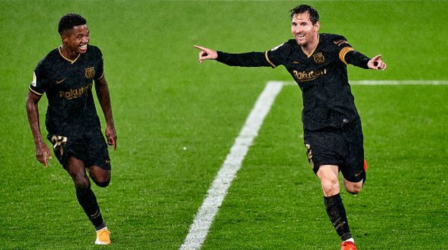 ליאו מסי חוגג (צילום: Jose Manuel Alvarez/Quality Sport Images/Getty Ima)