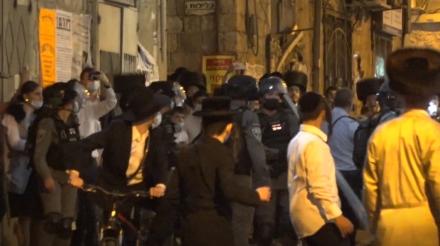 המהומות בירושלים (צילום: דוברות המשטרה)