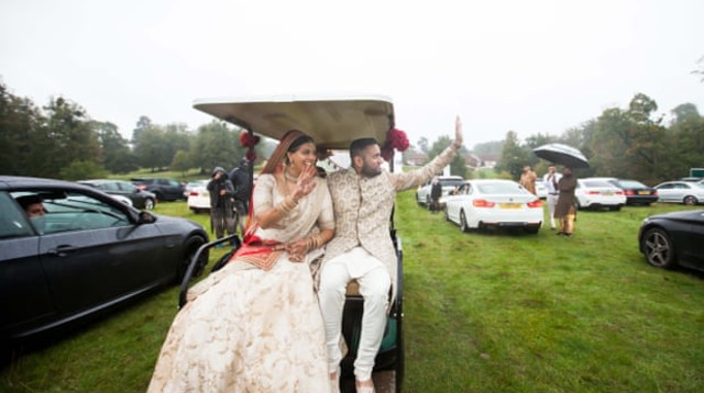 חתונת דרייב-אין (צילום: רשתות חברתיות)