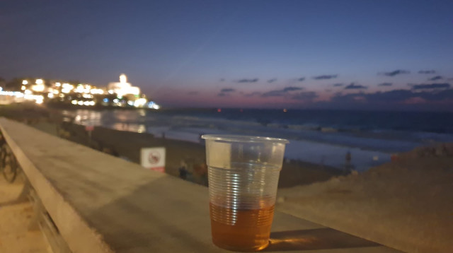 וויסקי על החוף  (צילום: טליה לוין)