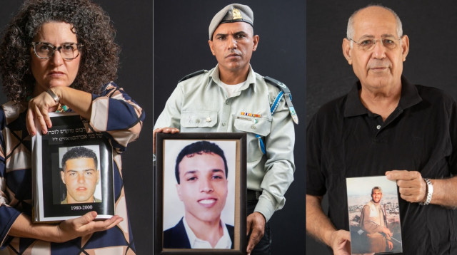 קרובי החטופים מהר דב (צילום: יוסי אלוני)