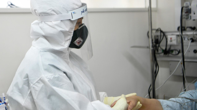 מחלקת קורונה בהדסה (צילום: צילום באדיבות בית חולים הדסה)