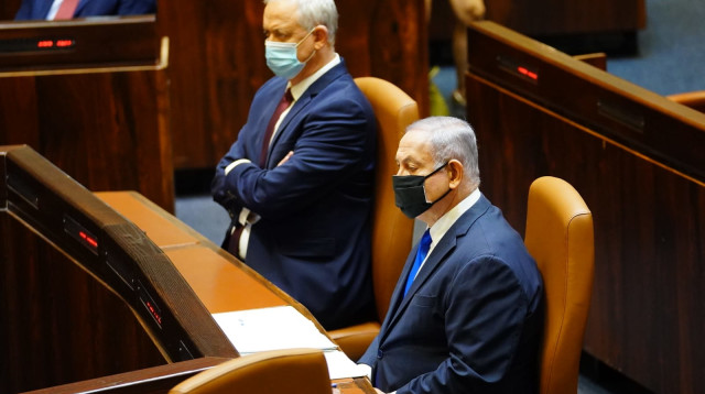 בנימין נתניהו, בני גנץ (צילום: דוברות הכנסת - יניב נדב)