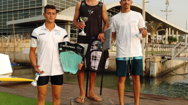 יואב עומר, אופק אלימלך, יואב כהן (צילום: איגוד השייט)