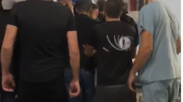 הפריצה למרכז הרפואי צפת (צילום: מצלמות אבטחה)