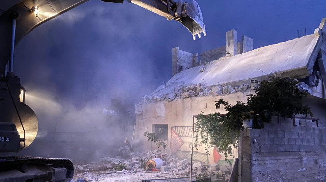 הריסת בית המחבל שרצח את הרב שי אוחיון ז"ל (צילום: דובר צה"ל)