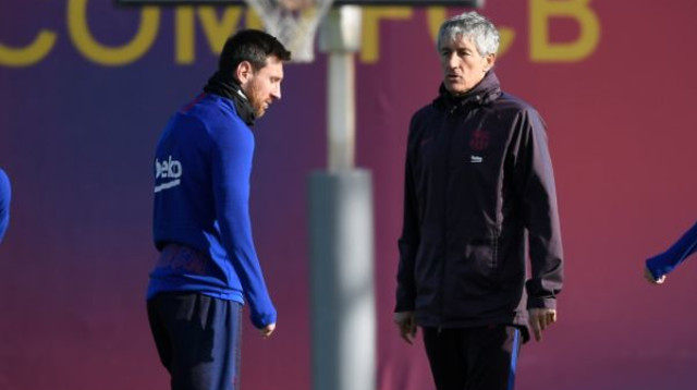 קיקה סטיין, ליאו מסי (צילום: LLUIS GENE/AFP via Getty Images)