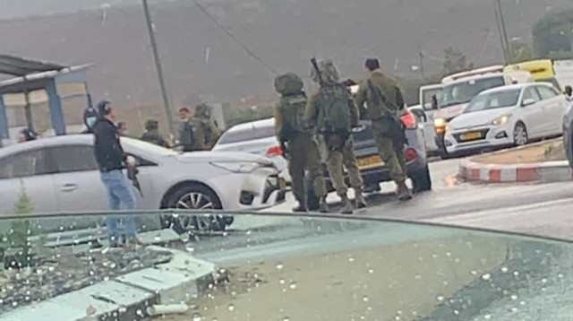 זירת ניסיון פיגוע בחטמ"ר שומרון (צילום: באדיבות אנשי הדממה)