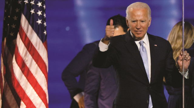 ג'ו ביידן בנאום הניצחון (צילום: רויטרס)