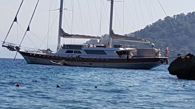 יאכטה בחוף הטורקי  (צילום: ג'מה וידידיה גת )