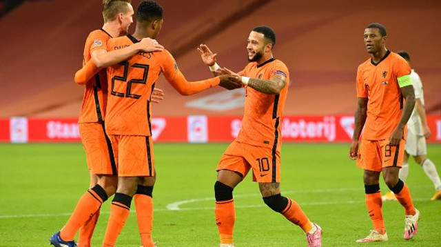 שחקני נבחרת הולנד (צילום: John Thys - Pool/Getty Images)