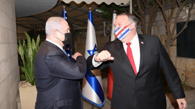 נתניהו, פומפאו (צילום: לע"מ)