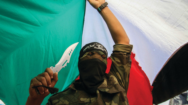 הפגנה ברפיח בזמן אינתיפאדת הסכינים (צילום: עבד רחים חטיב - פלאש 90)