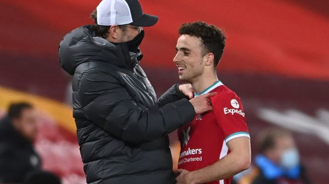 יורגן קלופ, דיוגו ז’וטה (צילום: LAURENCE GRIFFITHS/POOL/AFP via Getty Images)