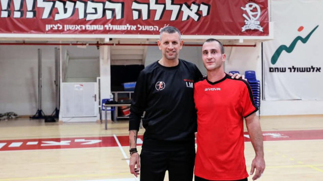 איציק חליפי, עידן מימון (צילום: הפועל ראשל"צ)