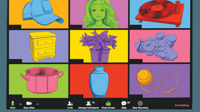 למידה בזום (צילום: איור: אורי פינק)