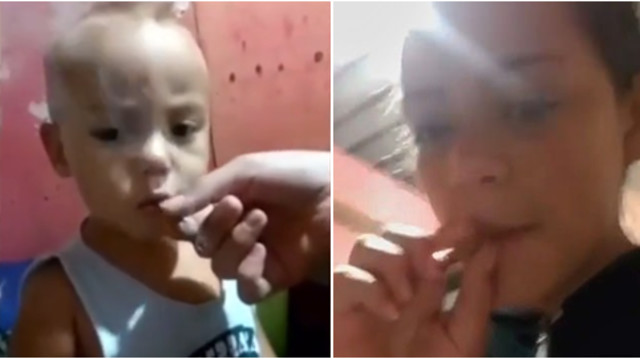 זוג הורים נתן לבנם הפעוט לעשן קנאביס (צילום: צילום מסך: דיילי מייל)