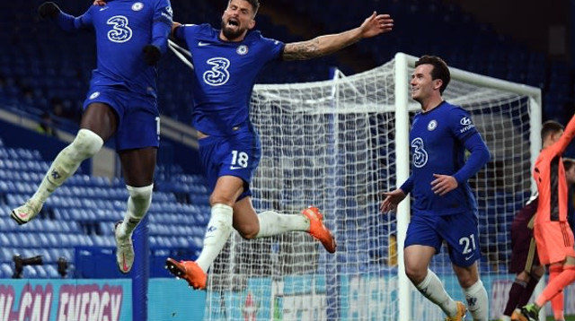 אוליבייה ז’ירו, קורט זומה (צילום: MIKE HEWITT/POOL/AFP via Getty Images)