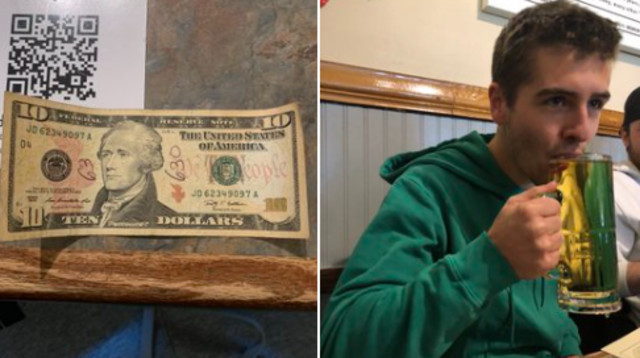 מאט גודמן שותה את הבירה הראשונה שלו  (צילום: רשתות חברתיות)