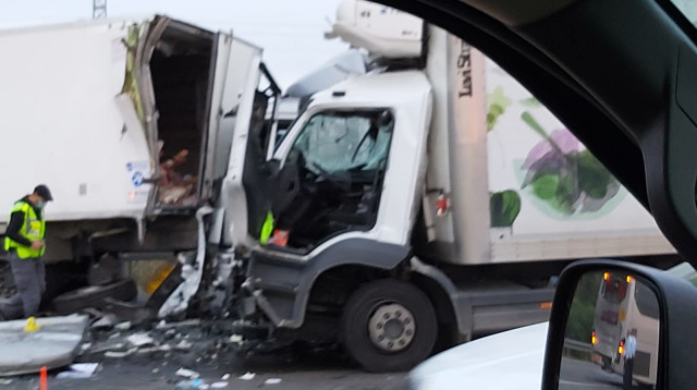 זירת התאונה בכביש 2 (צילום: תיעוד מבצעי מד"א)
