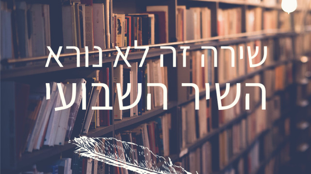 שירה זה לא נורא: השיר השבועי (צילום: מעריב אונליין)