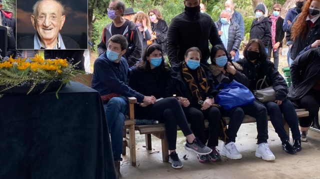 הלווייתו של יעקב אגמון בקיבוץ שפיים (צילום: אריאל בשור,אבשלום ששוני)