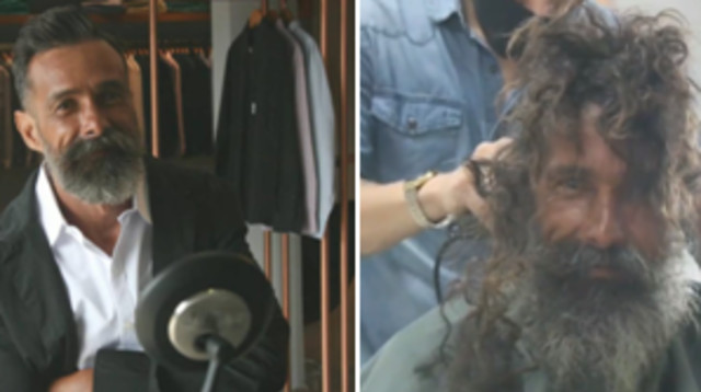 לפני ואחרי, מחוסר הבית שעבר מהפך והתאחד עם משפחתו (צילום: צילום מסך רשתות חברתיות)