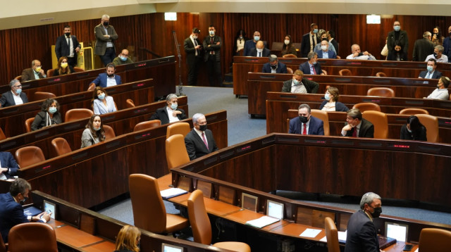 נתניהו במליאת הכנסת (צילום: דני שם טוב, דוברות הכנסת)