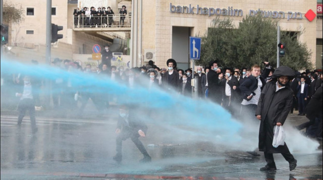 הפגנת הפלג הירושלמי (צילום: מרק ישראל סלם)